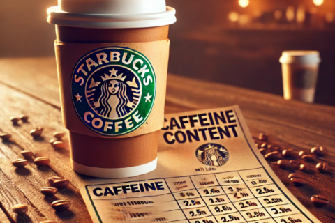 How many milligrams of caffeine in Starbucks coffee?