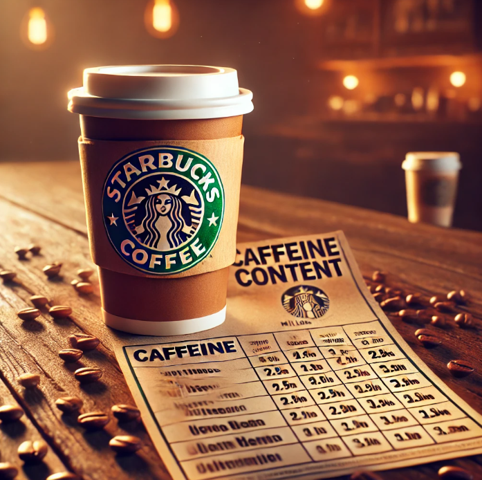 How many milligrams of caffeine in Starbucks coffee?