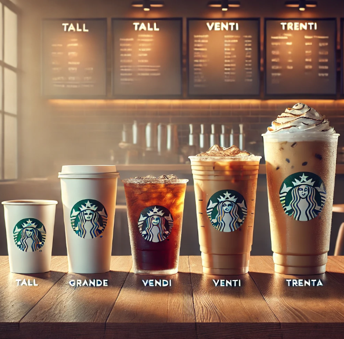 Starbucks cup sizes